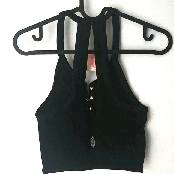 Free People Free Throw Henley Black - Picture 2 of 4